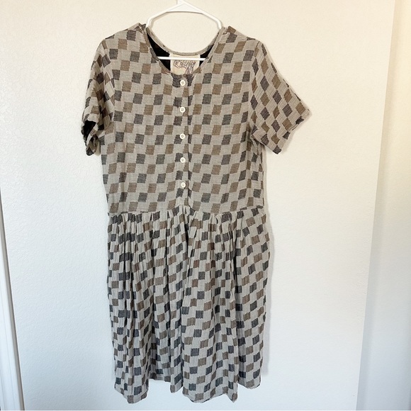 Ace & Jig Dresses & Skirts - NWT Ace & Jig Tate Dress In Sedona Checkered Brown Reversible Pockets Sz M